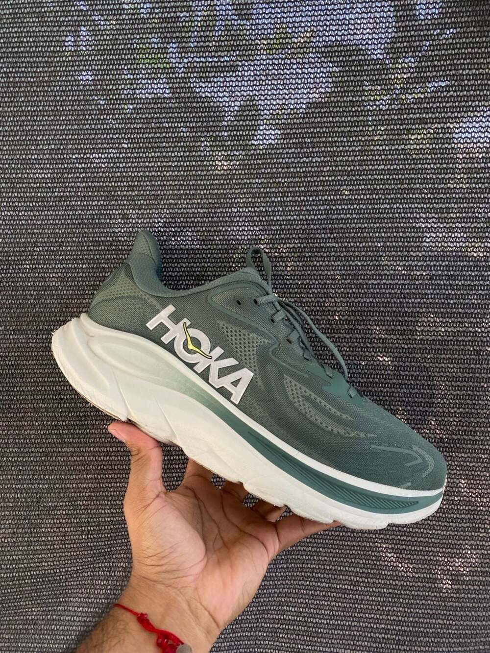 HOKA Clifton 10 Running Shoes Green White